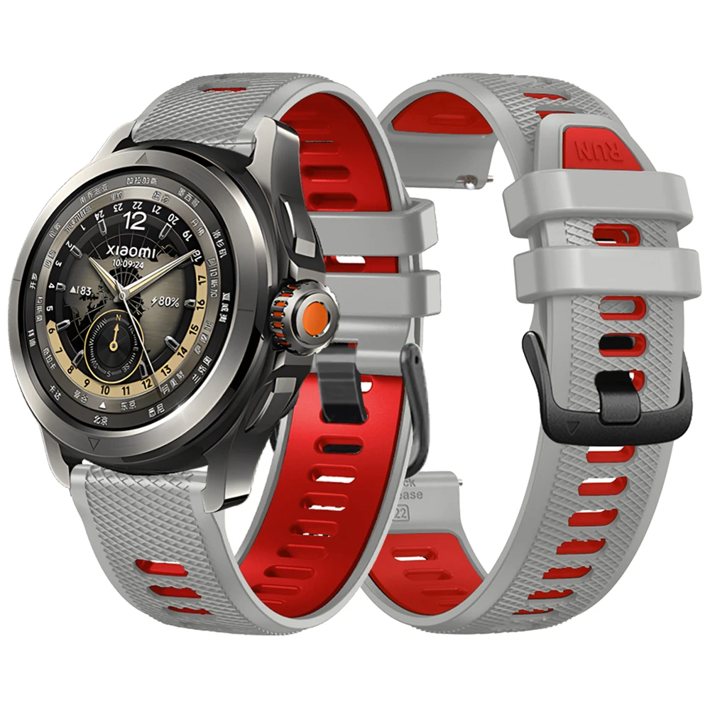Two-Tone Silicone Strap for Xiaomi Watch S4 10 Two-Tone Silicone Strap for Xiaomi Watch S4 - Image 10