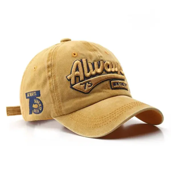 Summer Unisex Cotton Baseball Cap with Letter Embroidery - Image 17