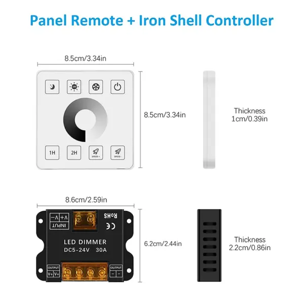 RF Wireless LED Dimmer Controller D86-01 - Image 2