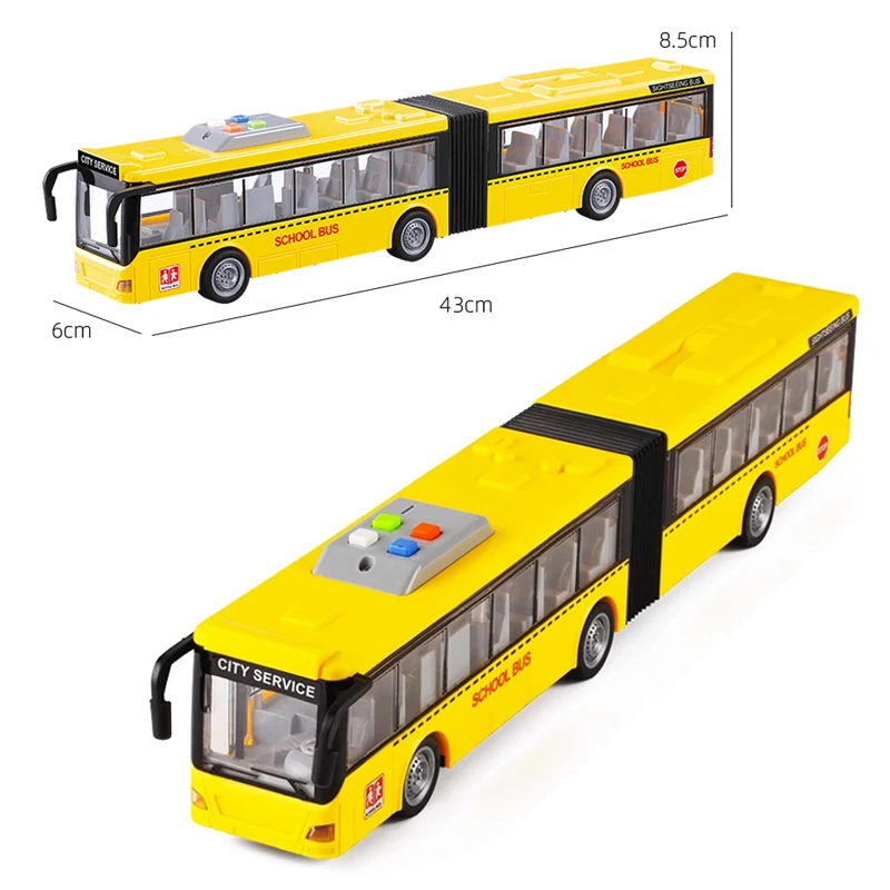 Large Die-Cast Articulated Bus Model for Kids 12 Large Die-Cast Articulated Bus Model for Kids - Image 12