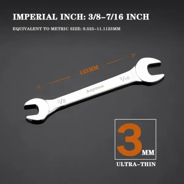 3/8-1-1/4 Inch Ultra-Thin Open End Wrench Set for Drive Shaft - Image 8