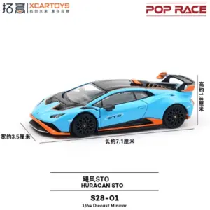 1:64 Scale Alloy Huracan STO Blue Model Car 9 S81b73e9945384329a059861cd6f719b52