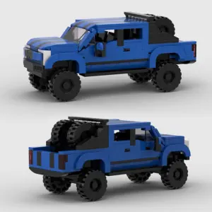 Vibrant Pickup Truck Building Blocks Model Set