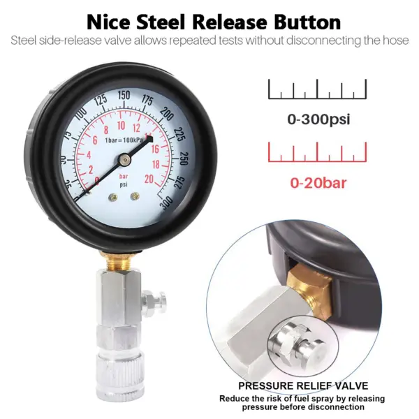 Engine Compression Tester Kit with Adapters - Image 3