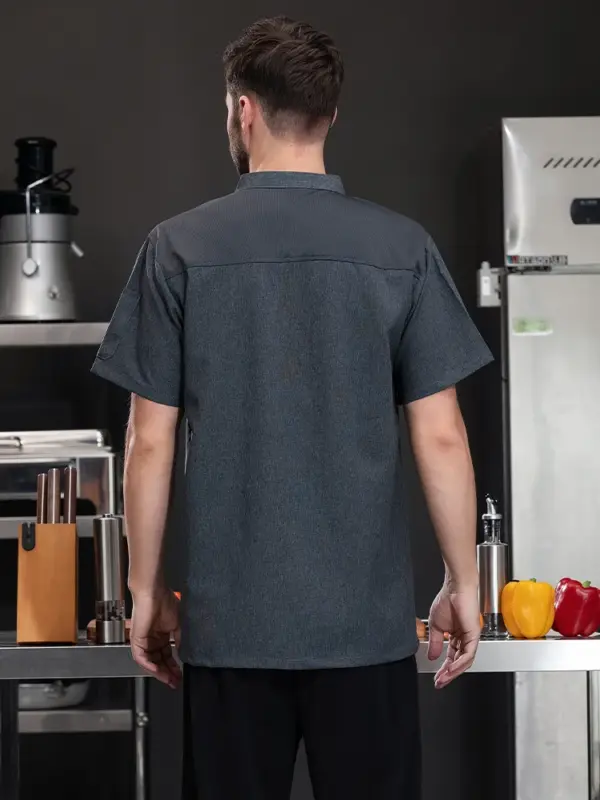 Red DiYi Chef Uniform with Breathable Mesh - Image 2