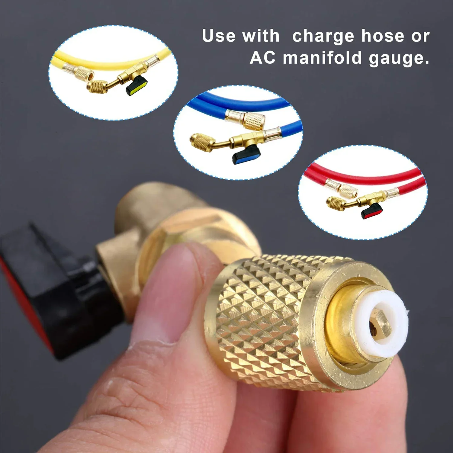 Refrigerant Ball Valve Adapter 1/4 inches SAE 5 Refrigerant Ball Valve Adapter 1/4 inches SAE - Image 5