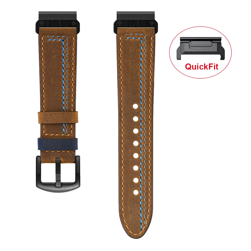 Leather QuickFit Watch Band for Garmin Fenix 8 Leather QuickFit Watch Band for Garmin Fenix - Image 8