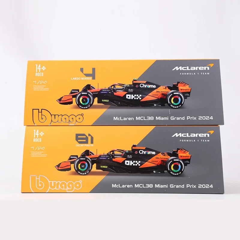 Burago 1:24 McLaren F1 MCL38 Miami Model Car 6 Burago 1:24 McLaren F1 MCL38 Miami Model Car - Image 6