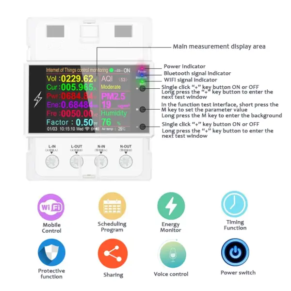 AT4PW SJAMING WiFi Power Energy Meter 100A - Image 5