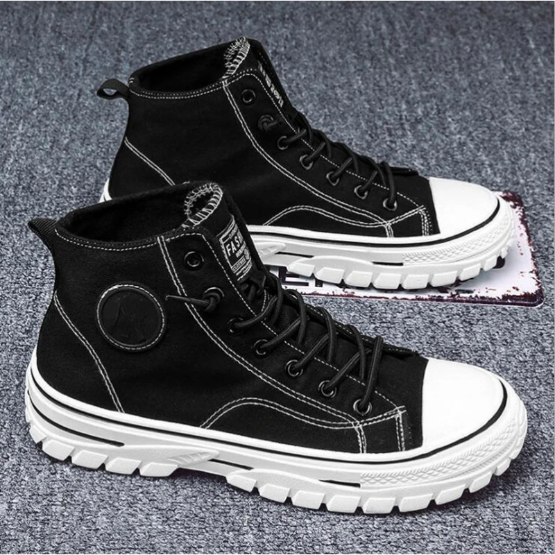 Men's Canvas High Top Casual Sneakers COZOK Model 2025 2 Men's Canvas High Top Casual Sneakers COZOK Model 2025 - Image 2