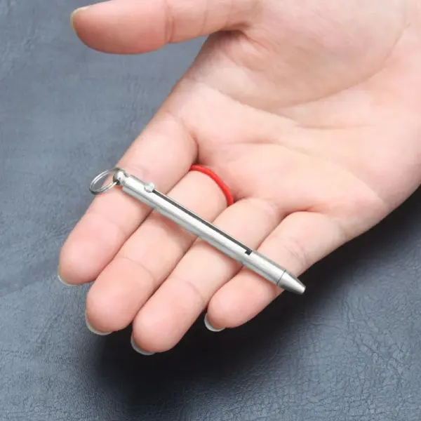 Titanium Alloy Push-Pull Toothpick & Holder Set - Image 2