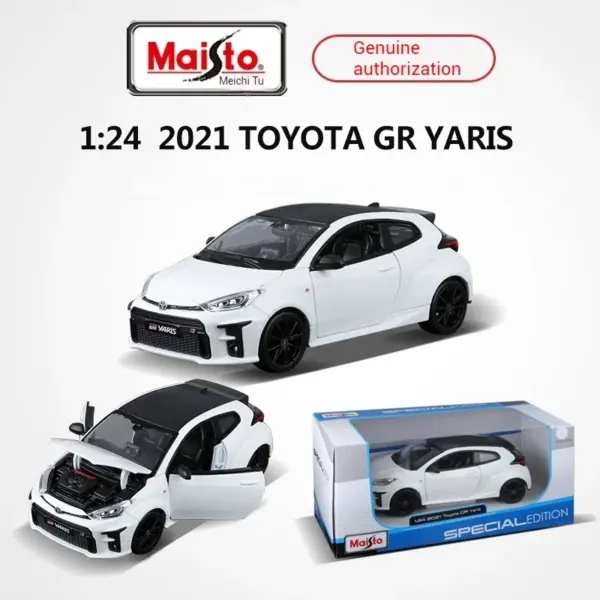 Maisto 1:24 Toyota Yaris Diecast Alloy Model - Image 4