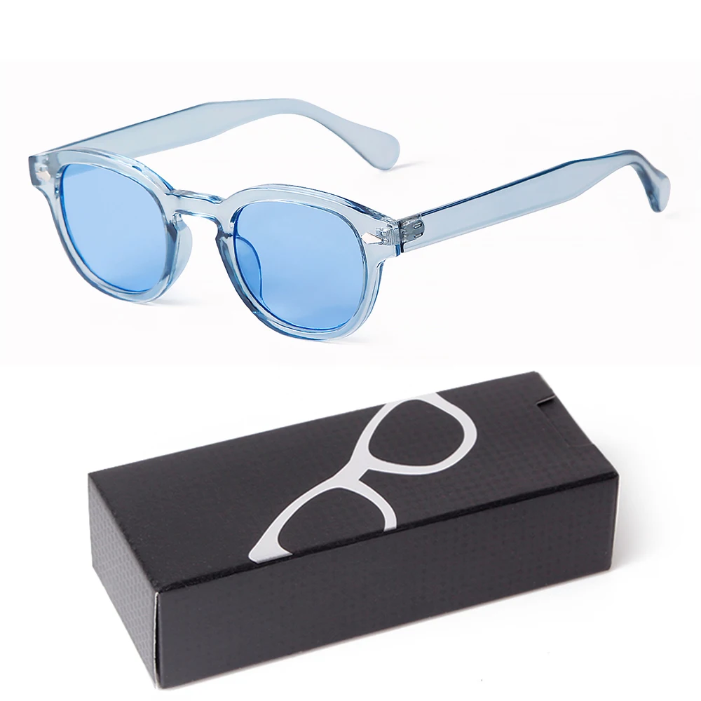 Gradient Blue Round Sunglasses for Adults S22728 12 Gradient Blue Round Sunglasses for Adults S22728 - Image 12