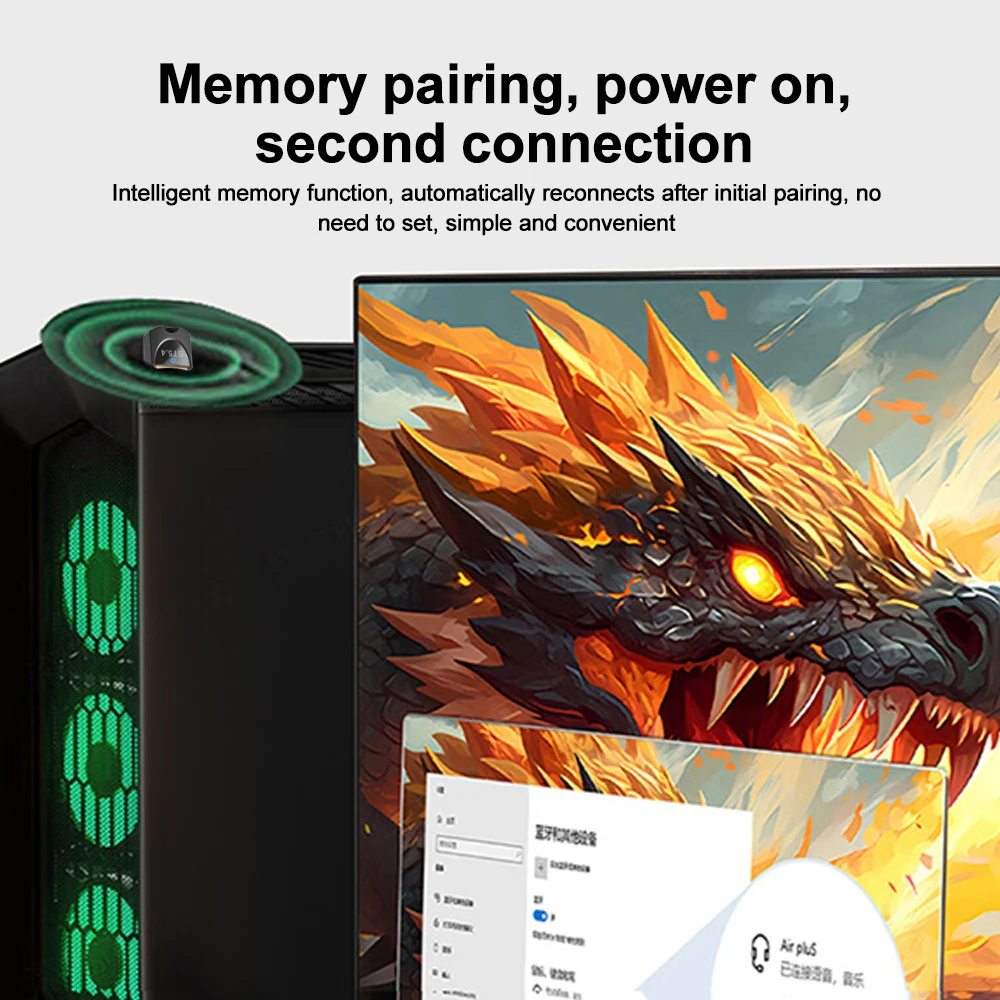 Bluetooth 5.4 USB Adapter for PC 4 Bluetooth 5.4 USB Adapter for PC - Image 4