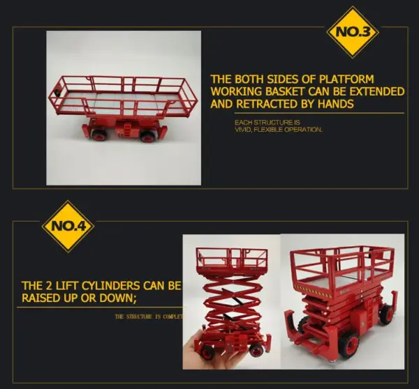 1:30 LGMG 1623 Off-road Scissor Lift Replica - Image 12