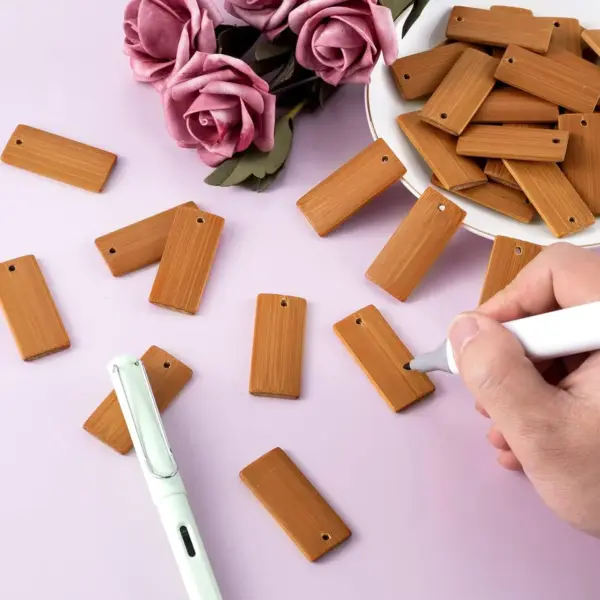 50Pcs Bamboo Blank Tags for DIY Projects - Image 6