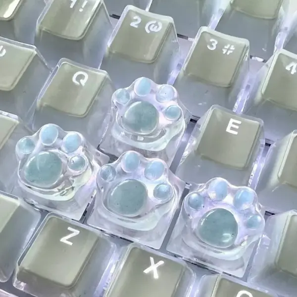 Cute Translucent Cat Paw Keycaps for Mechanical Keyboard - Image 7