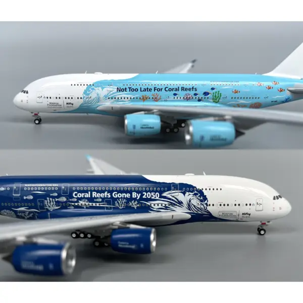 1/400 Hifly A380 Model 9H-MIP with Coral Reef Design - Image 5
