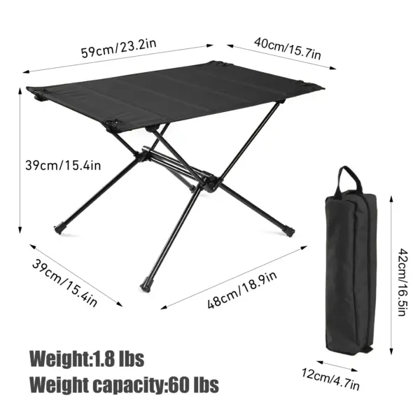 Lightweight Camping Folding Table Aluminum Alloy - Image 5