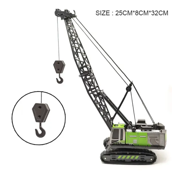 Diecast Construction Crane and Digger Model Set - Image 15