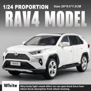 24 Toyota RAV4 Alloy Car Model with Lights 19 S8afb311b20d4415f8100934c431664004