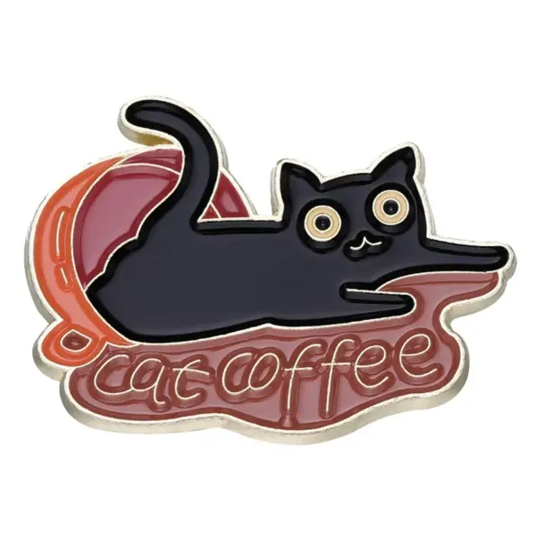 Cat Mom Custom Enamel Pins Black Kitten Brooch - Image 7