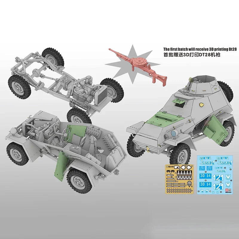 1/35 Scale Soviet BA-64B Armored Car Model Kit 2 1/35 Scale Soviet BA-64B Armored Car Model Kit - Image 2