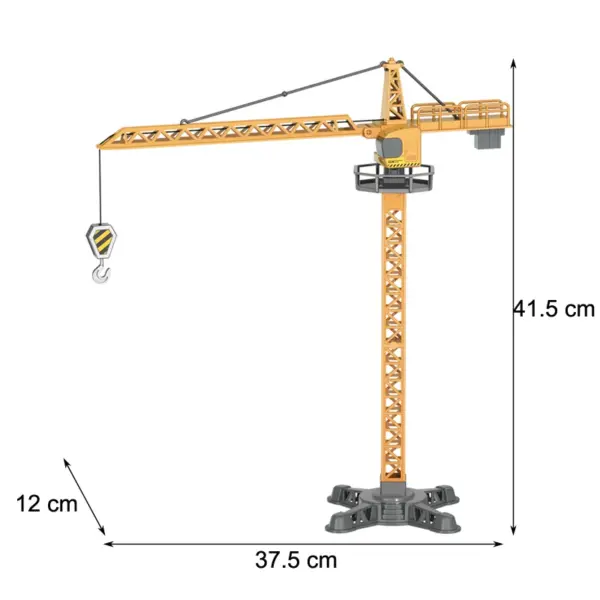 Diecast Construction Crane and Digger Model Set - Image 3