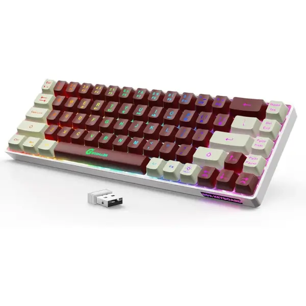 Wireless Rechargeable Gaming Keyboard 68 Keys - Image 9