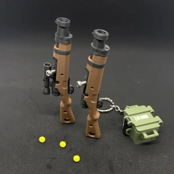 98K 3D Toy Gun Keychain with Ball Launch - Image 2