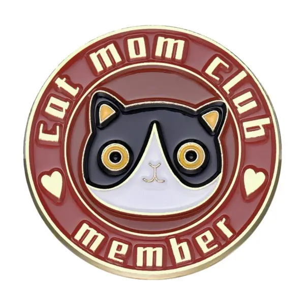 Cat Mom Custom Enamel Pins Black Kitten Brooch - Image 11