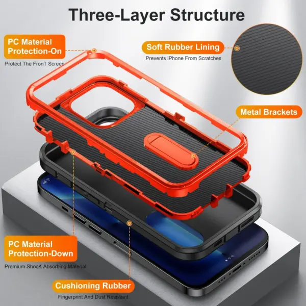 iPhone 7 Plus 8 Plus Rugged Phone Case with Kickstand - Image 3
