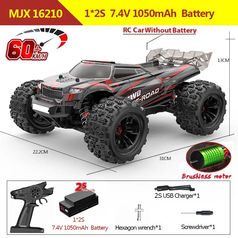 Brushless 1/16 RC Racing Car Model MJX 16207 9 Brushless 1/16 RC Racing Car Model MJX 16207 - Image 9