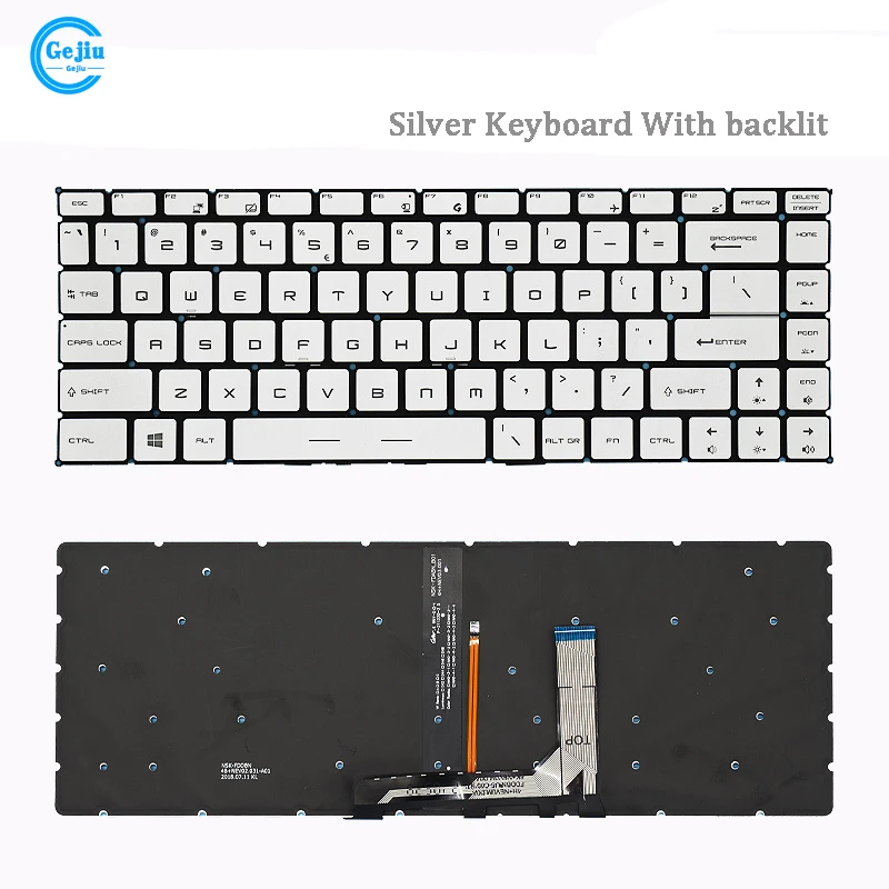 MSI Laptop Keyboard Replacement for GS65 P65 GF63 2 MSI Laptop Keyboard Replacement for GS65 P65 GF63 - Image 2