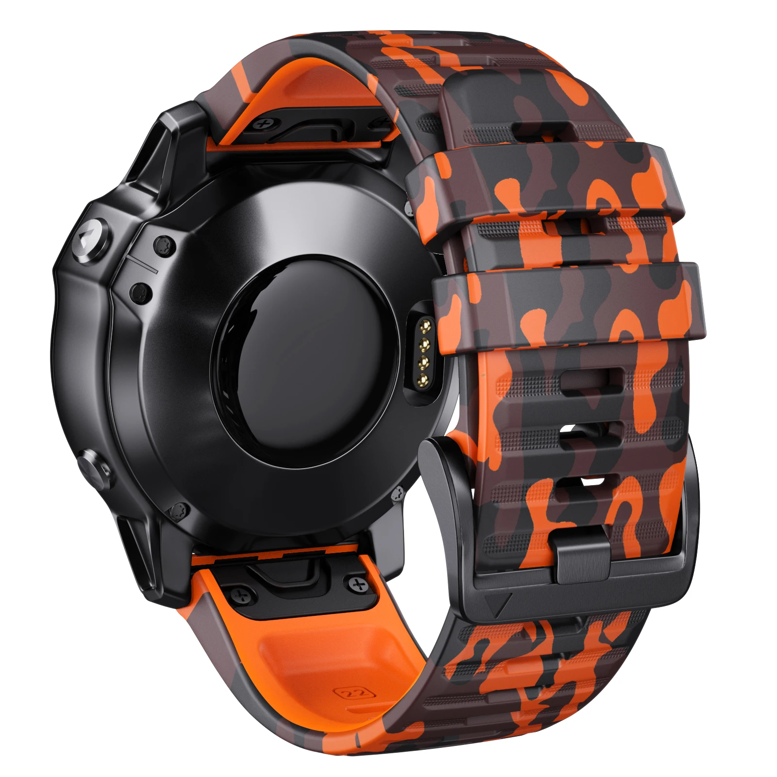 Sports Camouflage Silicone Strap for Garmin Fenix 7 5 Sports Camouflage Silicone Strap for Garmin Fenix 7 - Image 5