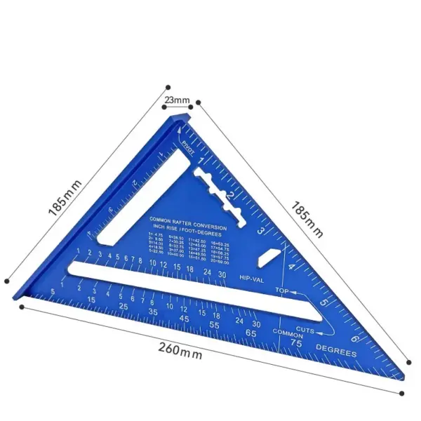 7-Inch Aluminum Alloy Triangle Ruler Tool - Image 7