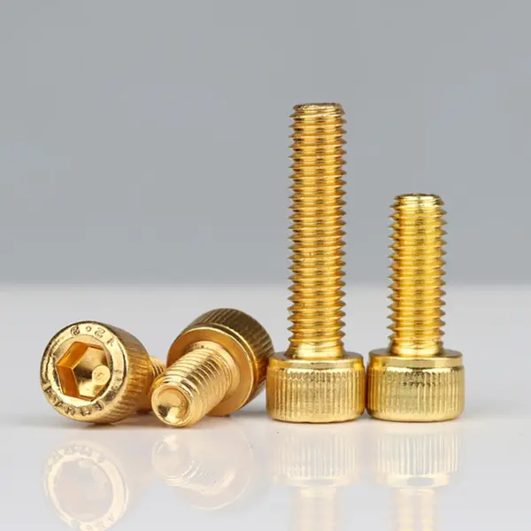 Titanium Gold Plated Hex Socket Screws M6 M8 - Image 3