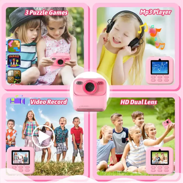 Kids Instant Print Camera with Dual Lens 32G - Image 3