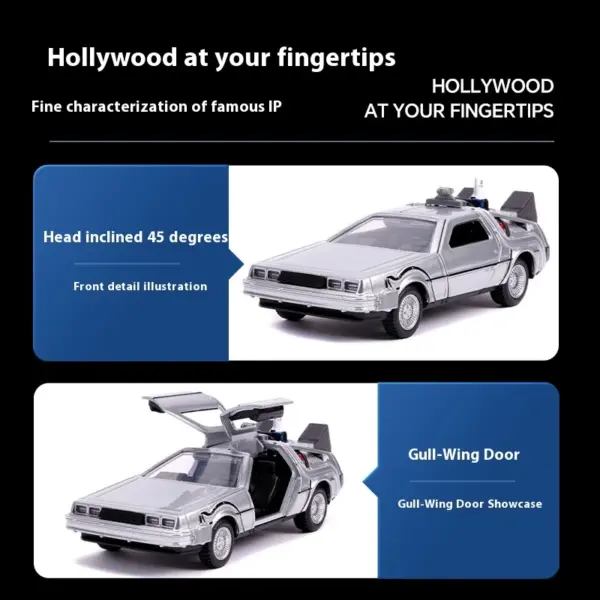 Back to the Future DeLorean Diecast Model - Image 4