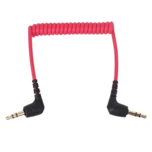 Coiled 3.5mm TRS Male to Male Mic Cable