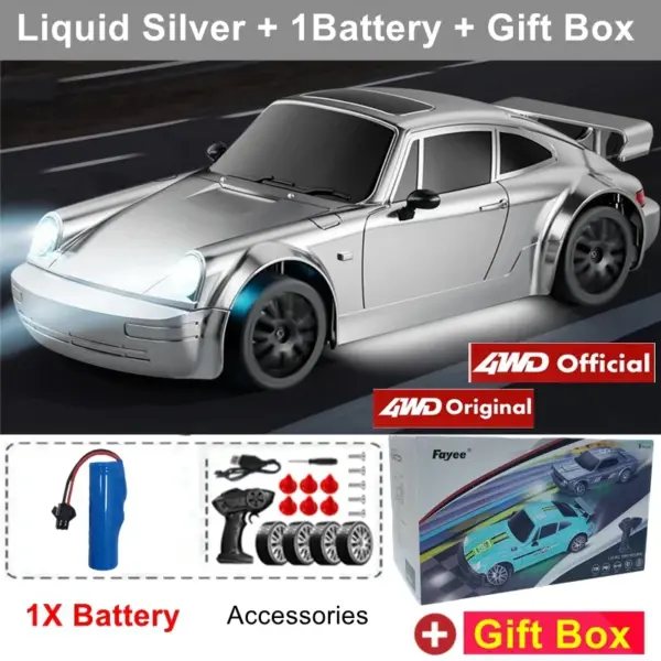 4WD RC Drift Car with LED Lights and Remote - Image 12