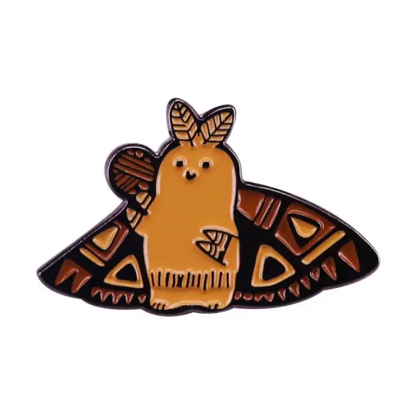 Gothic Skull Butterfly Enamel Brooch - Image 11