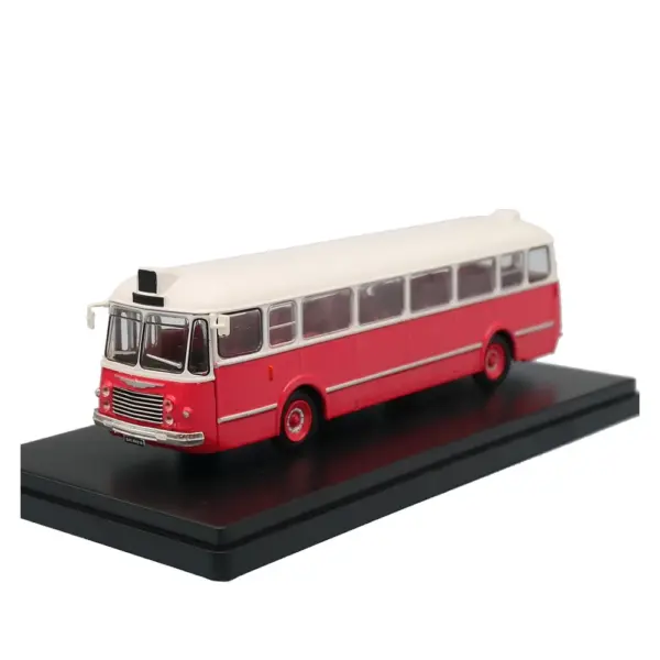 Vintage Red Bus Display Model with Case - Image 4