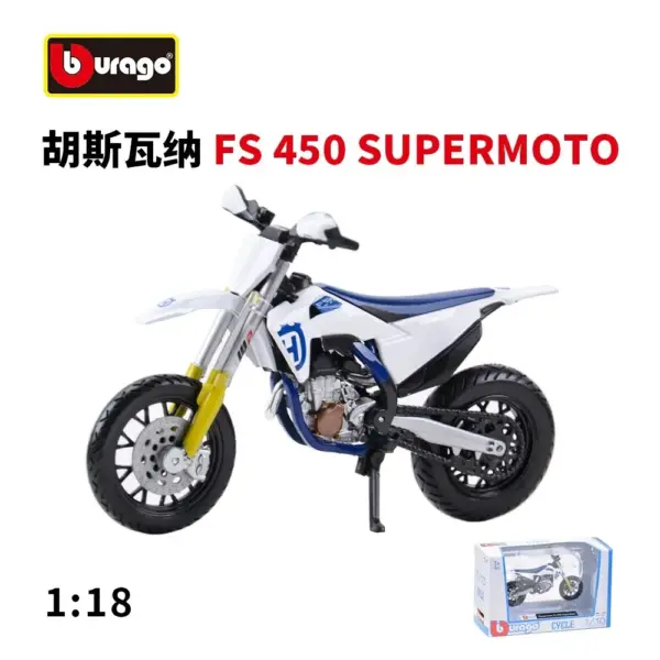 Bburago 1:18 Yamaha Fjr 1300 As Diecast Motorcycle Model - Image 9