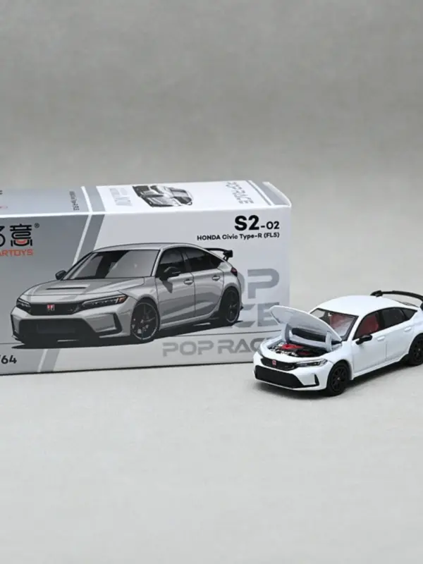 POPRACE 1:64 Honda Civic Type R FL5 Diecast Model - Image 6