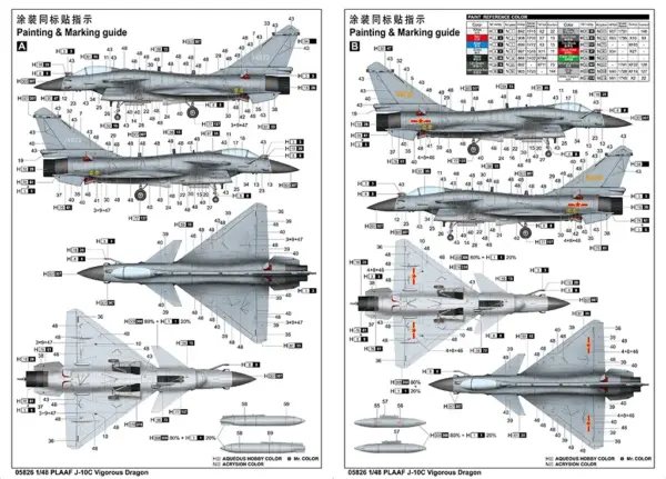 1/48 PLAAF J-10C Vigorous Dragon Fighter Model Kit - Image 6