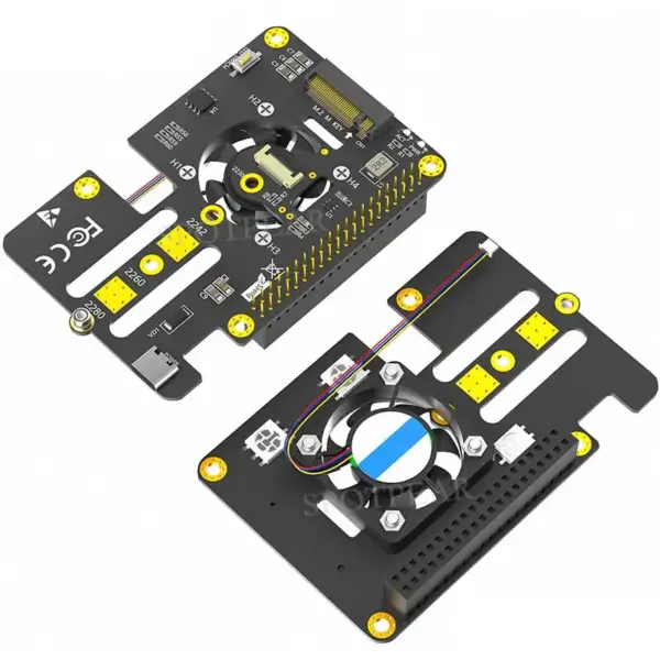 Raspberry Pi 5 M.2 NVMe PCIe Adapter with Fan - Image 5
