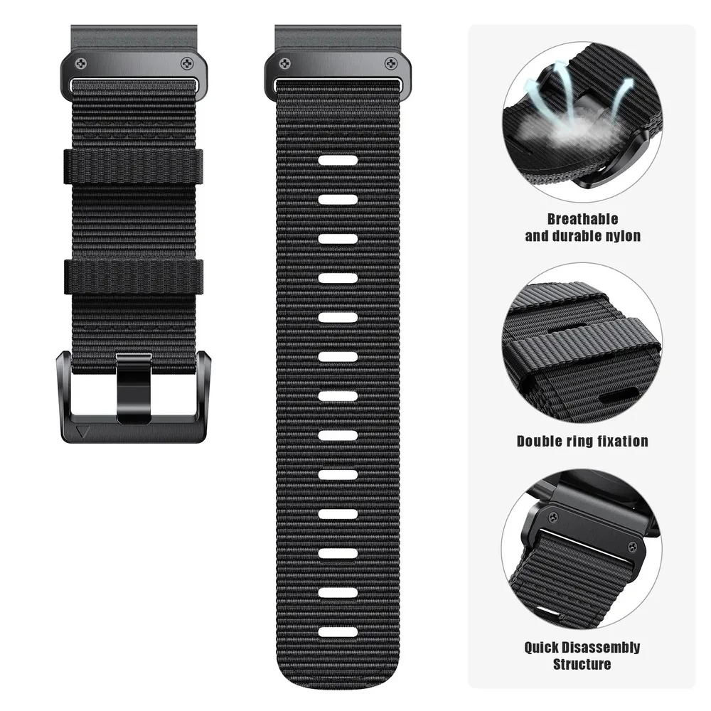 Braided Nylon Strap for Garmin Fenix & Instinct 3 Braided Nylon Strap for Garmin Fenix & Instinct - Image 3