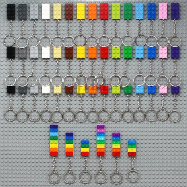 Rainbow Colors DIY Keychain Building Blocks Kit - Image 2