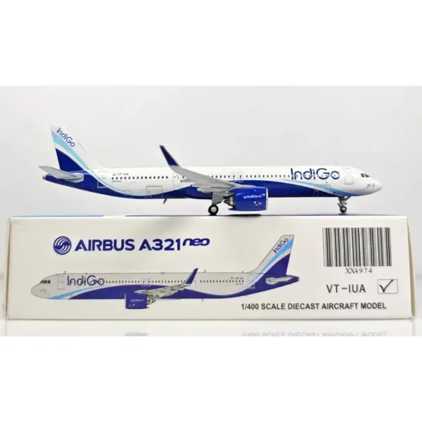 Airbus A321neo IndiGo Diecast Model 1/400 Scale - Image 3